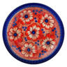 Polish Pottery Plate 10&quot; Red Hot Summer UNIKAT