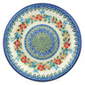 Polish Pottery Plate 10&quot; Ring Of Flowers UNIKAT