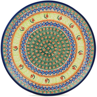 Polish Pottery Plate 10&quot; Ring Of Roses