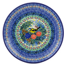 Polish Pottery Plate 10&quot; Robbin&#039;s Meadow UNIKAT