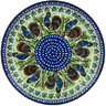 Polish Pottery Plate 10&quot; Rooster Row UNIKAT