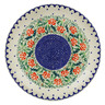 Polish Pottery Plate 10&quot; Rose Garden