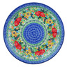 Polish Pottery Plate 10&quot; Rosey Days UNIKAT