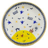 Polish Pottery Plate 10&quot; Scary Boo UNIKAT