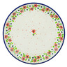 Polish Pottery Plate 10&quot; Simple Scarlet