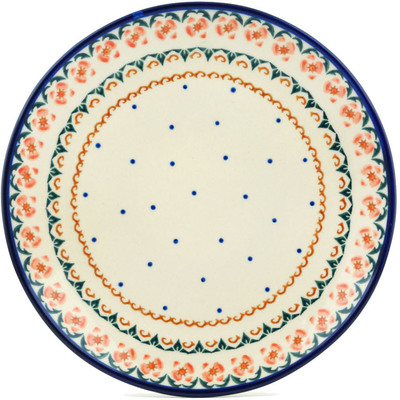 Polish Pottery Plate 10&quot; Soft Pink