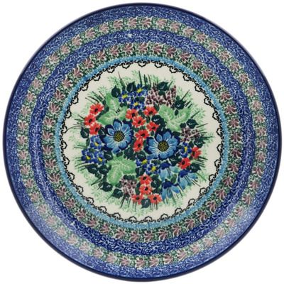 Polish Pottery Plate 10&quot; Splendid Meadow UNIKAT