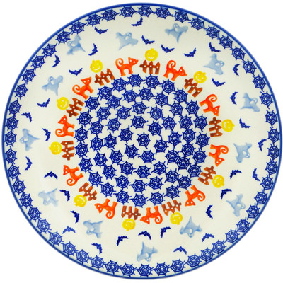 Polish Pottery Plate 10&quot; Spooky Halloween