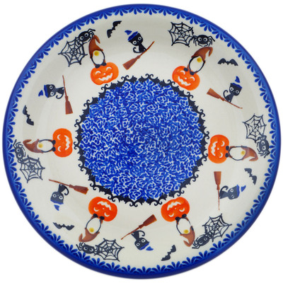 Polish Pottery Plate 10&quot; Spooky Town