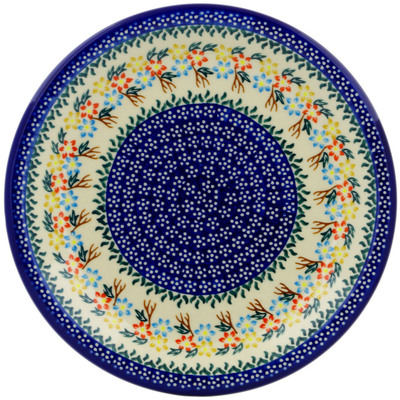 Polish Pottery Plate 10&quot; Spring Flower Ring