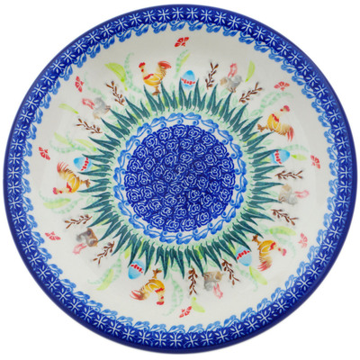Polish Pottery Plate 10&quot; Spring Fun UNIKAT