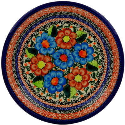 Polish Pottery Plate 10&quot; Spring Garden UNIKAT