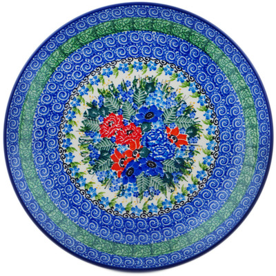 Polish Pottery Plate 10&quot; Spring Meadow UNIKAT
