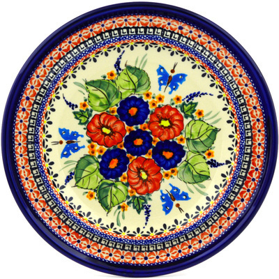 Polish Pottery Plate 10" Spring Splendor UNIKAT
