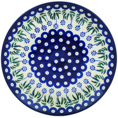 Polish Pottery Plate 10&quot; Springing Calendulas