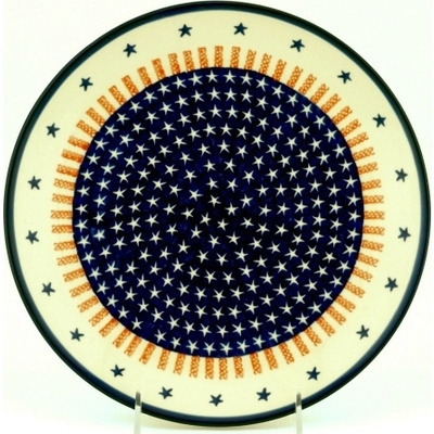 Polish Pottery Plate 10&quot; Star Spangled Banner