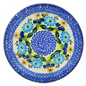 Polish Pottery Plate 10&quot; Summer Bees UNIKAT