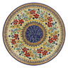 Polish Pottery Plate 10&quot; Summer Bouquet UNIKAT