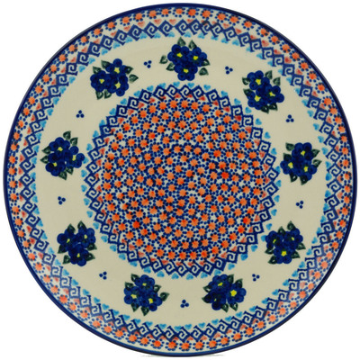 Polish Pottery Plate 10&quot; Summer Flowers