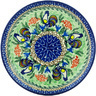 Polish Pottery Plate 10&quot; Summer Rooster UNIKAT