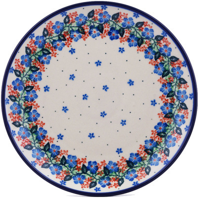 Polish Pottery Plate 10&quot; Summer Wreath