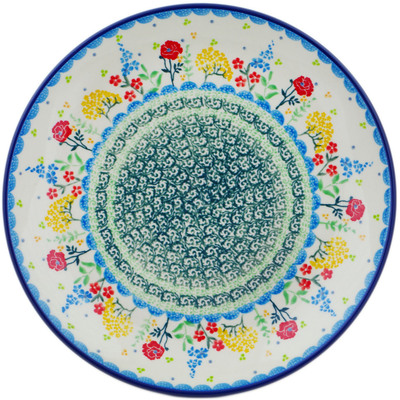 Polish Pottery Plate 10&quot; Sunday Morning UNIKAT