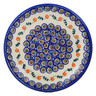 Polish Pottery Plate 10" Sunflower Peacock