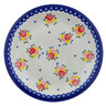 Polish Pottery Plate 10&quot; Sunny Side Blooms