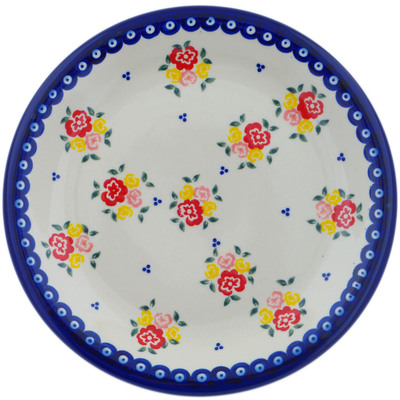 Polish Pottery Plate 10&quot; Sunny Side Blooms