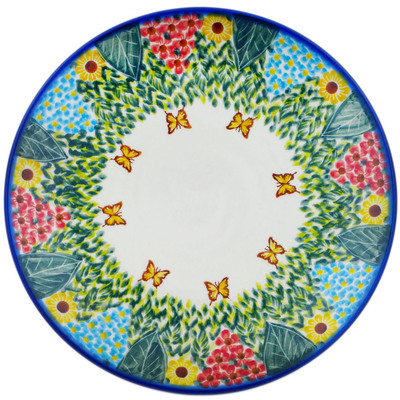 Polish Pottery Plate 10&quot; Sweet Butterflies