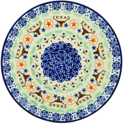 Polish Pottery Plate 10&quot; Texas State