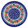 Polish Pottery Plate 10&quot; Tropical Peacock UNIKAT