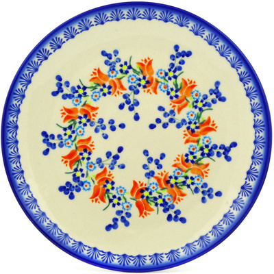 Polish Pottery Plate 10&quot; Tulip Berries