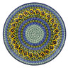 Polish Pottery Plate 10&quot; Turkish Flowers UNIKAT