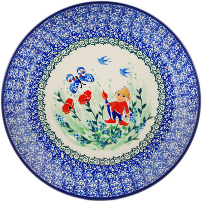 Polish Pottery Plate 10&quot; UNIKAT