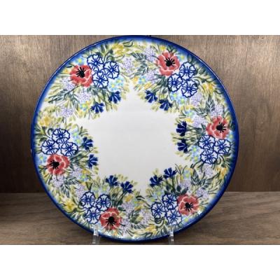 Polish Pottery Plate 10&quot; Vivid Veranda UNIKAT