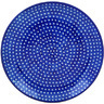 Polish Pottery Plate 10" White Polka Dot UNIKAT