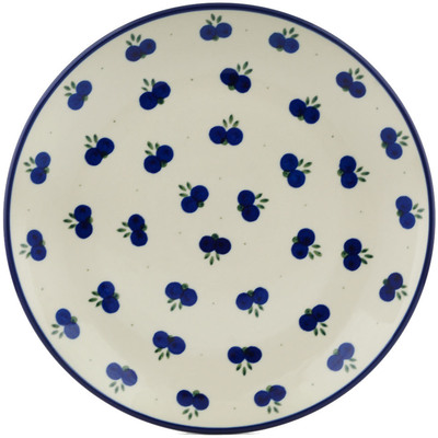 Polish Pottery Plate 10&quot; Wild Blueberry