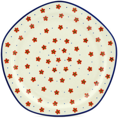 Polish Pottery Plate 10&quot; Wildflower Burst