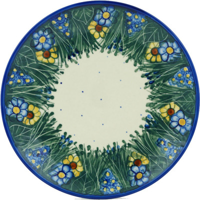 Polish Pottery Plate 10&quot; Wildflower Meadow
