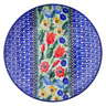 Polish Pottery Plate 10&quot; Wildflower Path UNIKAT