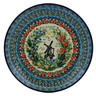 Polish Pottery Plate 10&quot; Windmill Meadow UNIKAT