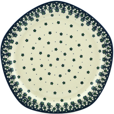 Polish Pottery Plate 10&quot; Winter Green