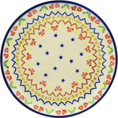 Polish Pottery Plate 10&quot; Winter Holidays