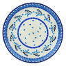 Polish Pottery Plate 10&quot; Winter Sparrow