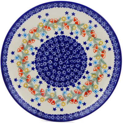 Polish Pottery Plate 10&quot; Wreath Of Bealls