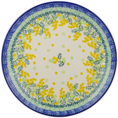 Polish Pottery Plate 10" Yellow Billy Buttons