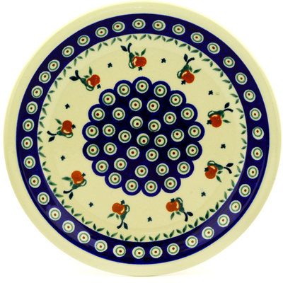 Polish Pottery Plate 11&quot; Apple Pears