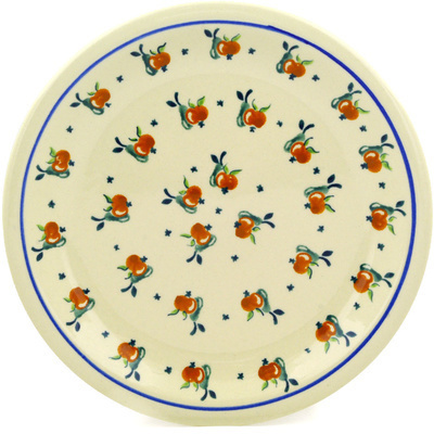 Polish Pottery Plate 11&quot; Apple Pears