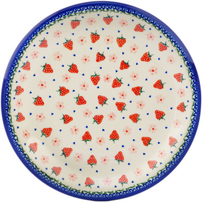 Polish Pottery Plate 11" Berry Blossom